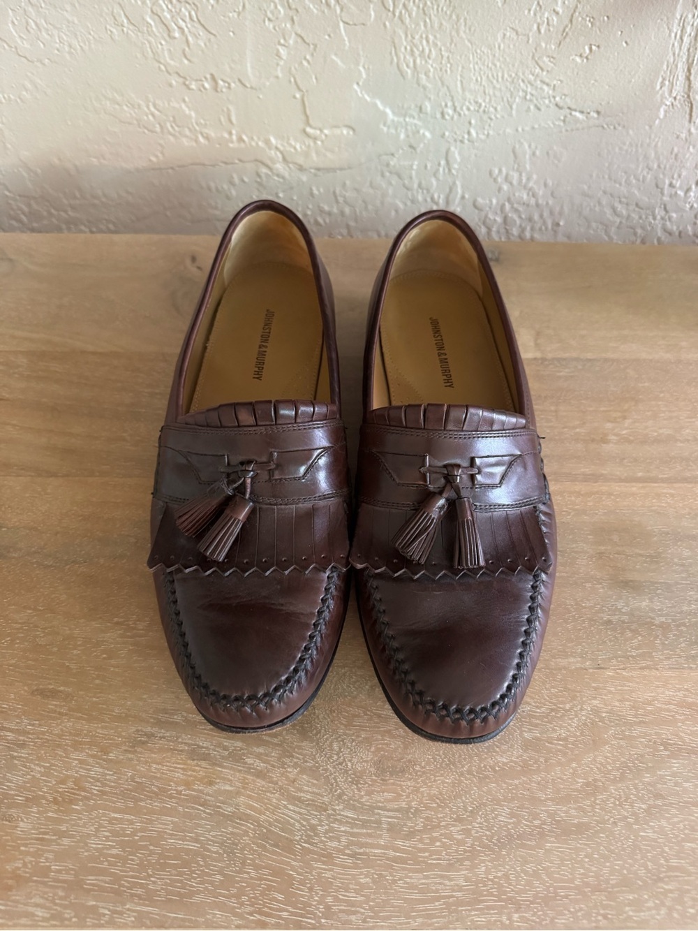 Men's Brown Leather Tassel Kiltie Loafers